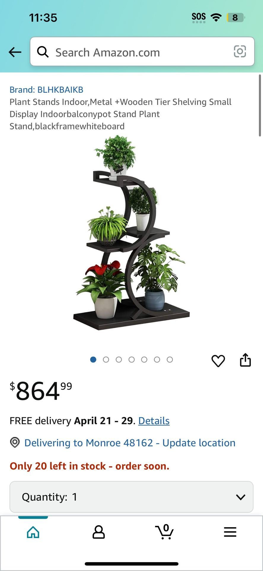 Plant Stands Indoor,Metal +Wooden Tier Shelving Small Display Indoorbalconypot Stand Plant Stand,blackframewhiteboard