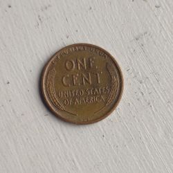1909 VDB Lincoln Wheat Penny No Mint Mark  Thumbnail