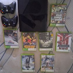 Working Xbox 360 And Controlers. Just Needs A Power Cord.