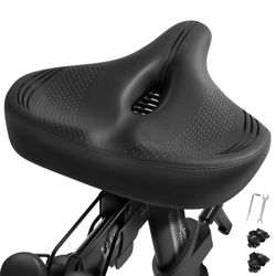 Oversized Bike Seat Cushion For Peloton Bike & Bike+, Comfort Bicycle Seat Replacement For Men & Women, Extra Wide Bike Saddle Compatible With Peloton