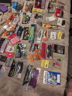 Fishing lures, crank baits, plastic frogs, buzzbaits