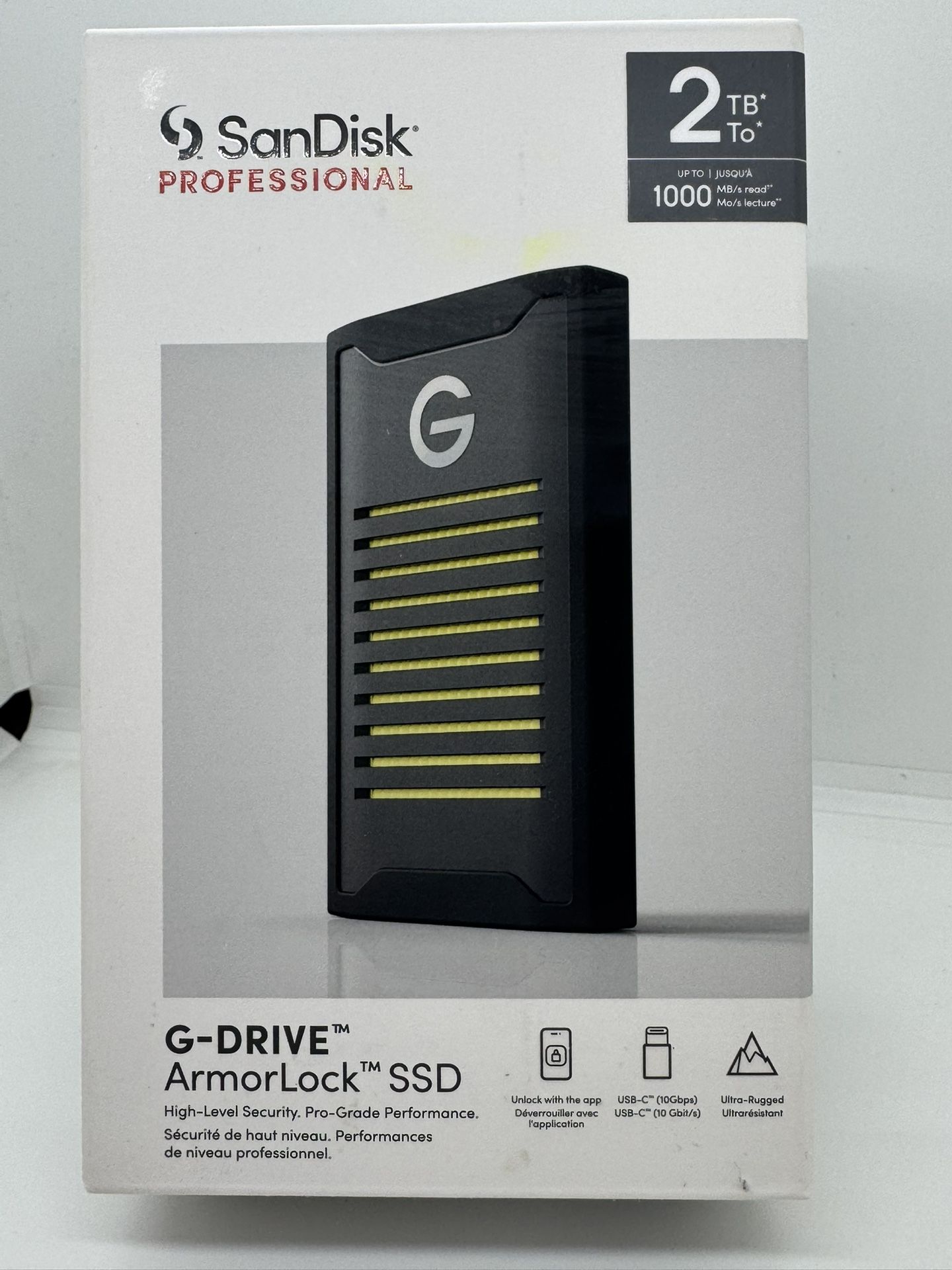Spring Price! Sandisk Professional 2TB G DRIVE ArmorLock SSD
