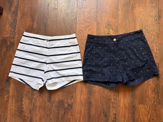 2 Nautica High-Waist Shorts Bundle Size 8