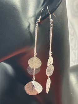 Silver toned Boho dangling earrings