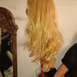 Long Blond Synthetic Wig