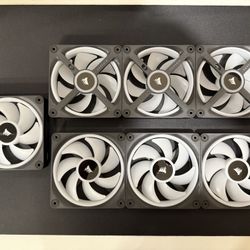 Corsair iCUE LINK 7x QX120 RGB 120mm Magnetic Dome RGB Fan Black