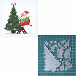Trimming the Tree Santa Die