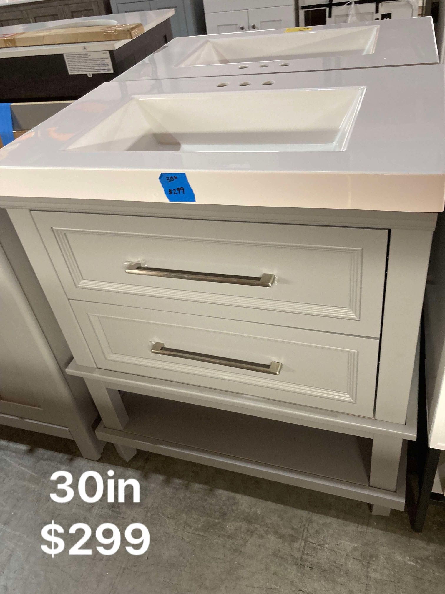 30in Bathroom Vanity With Top