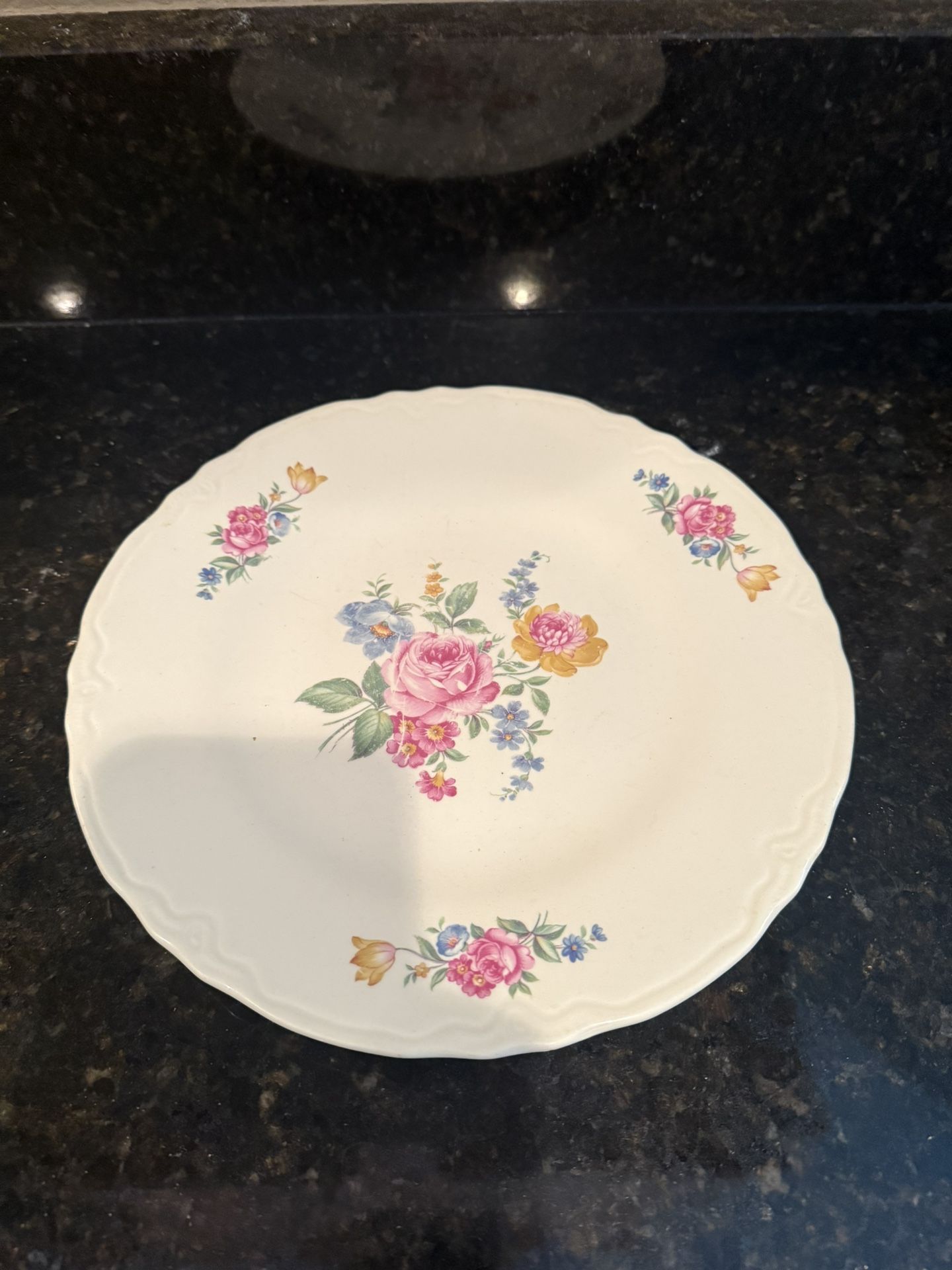 Vintage Hazel Pattern Flower Plate