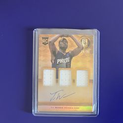 TJ Warren autographed Phoenix Suns Basketball Rookie Card