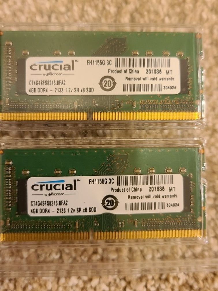 Crucial 8GB (2x4GB) DDR Laptop Memory