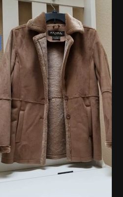 suede women's fur jacket M/S excellent condition (pick up in lacey)