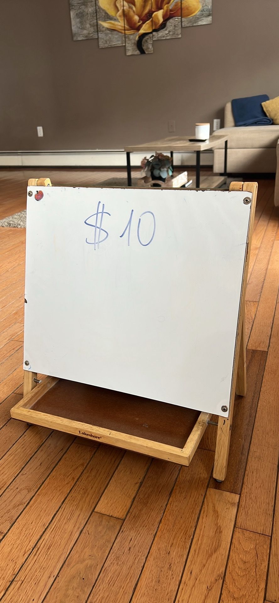 Lakeshore Kids’ Double-Sided Art Easel – Chalkboard & Whiteboard!