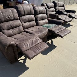Recliner Couch Set