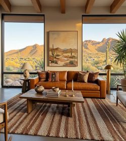 Living Spaces Mason Brown Leather Sofa – FREE DELIVERY – Discontinued & Rare