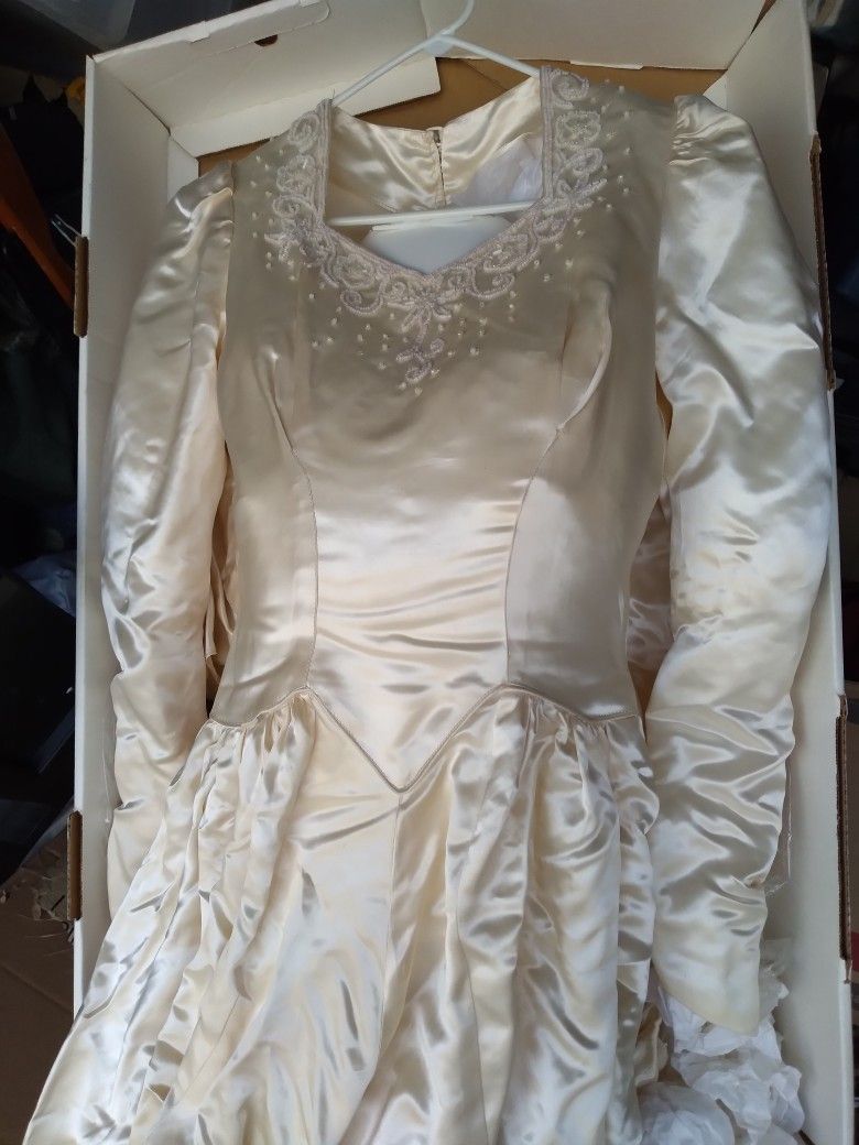 Vintage Silk Wedding Dress