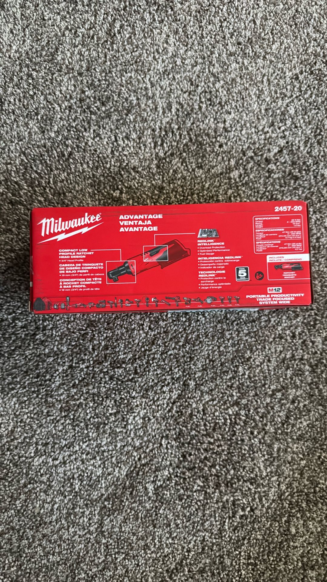 New 3/8 Milwaukee Ratchet Tool Only