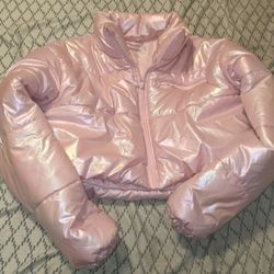 Forever 21 Pink Crop Puffer Jacket size Small $25 firm 