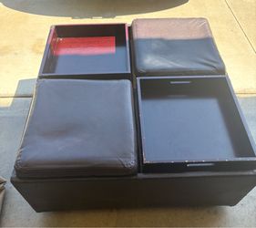Dark brown storage ottoman. FREE!