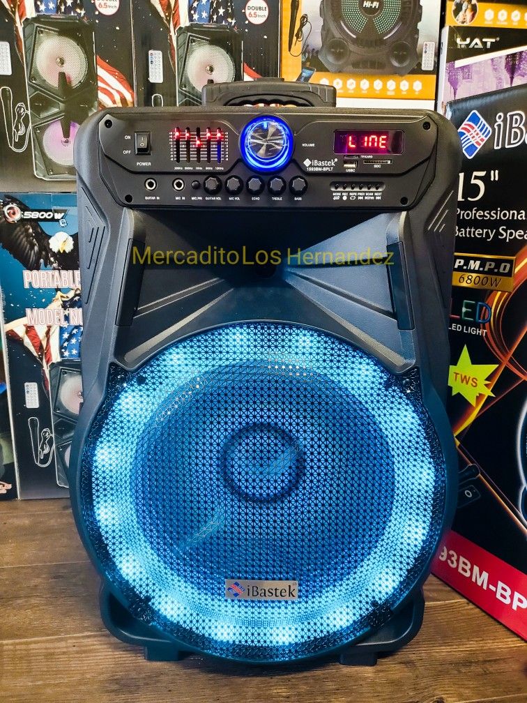 Karaoke Bluetooth Speaker ❗️ Super Bass ❗️New in Box ❗️15" Woofer - Bocia. Nuevas En caja ❗️PRO AUDIO - 2025