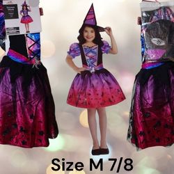 Unicorn Witch Costume Size 7/8 $15