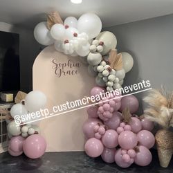 Boho Baby Shower Balloon Backdrop