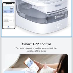 Cat Water Fountain, Automatic Water Dispenser, 2L Pet Water Fountain Transparent Water Tank, 8 Layers Filters Cat Fountain Dog Water Fountain Wireless