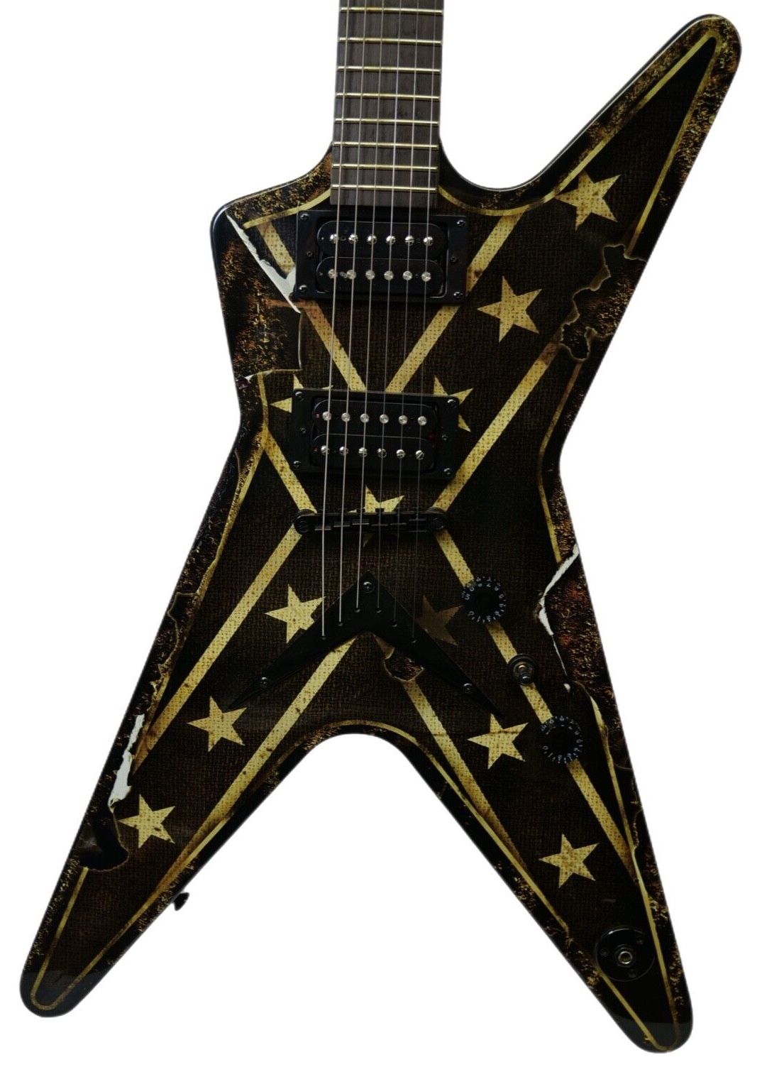 Dean Dimebag Electric Guitar - Black with stars with Bag music instrument
