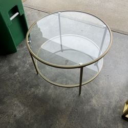 30 Inch 2 Tier Round Coffee Table