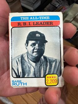 Babe Ruth All-Time RBI Leader Baseball Card