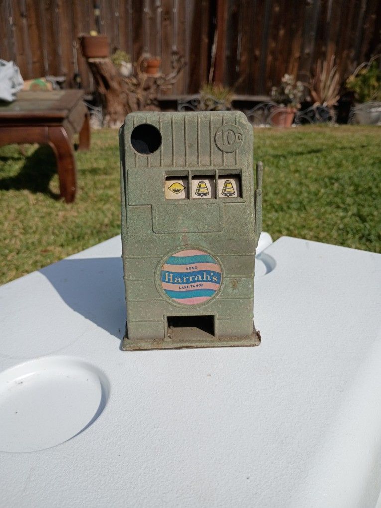 Harrah's Mini Slot Machine Vintage 1960s Lake Tahoe Reno