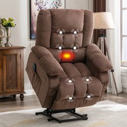 Super Soft And Large Power Lift Recliner Chair with Massage and Heat for Elderly