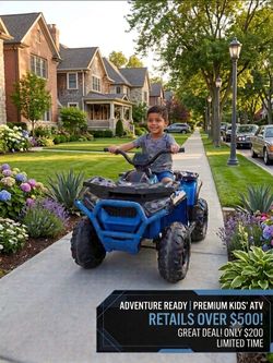 LARGE Kids Electric ATV Quad - Strong Motors ($500+ Value!)