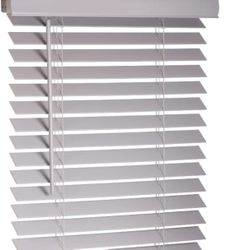 Cordless Faux Wood Blinds, 72" Wide x 72" 
