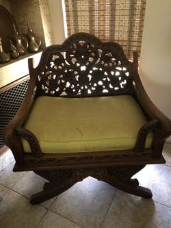 Thai Teakwood elephant chair.