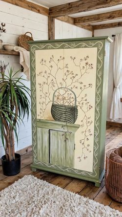 Cute Sage Green Apothecary / Cabinet