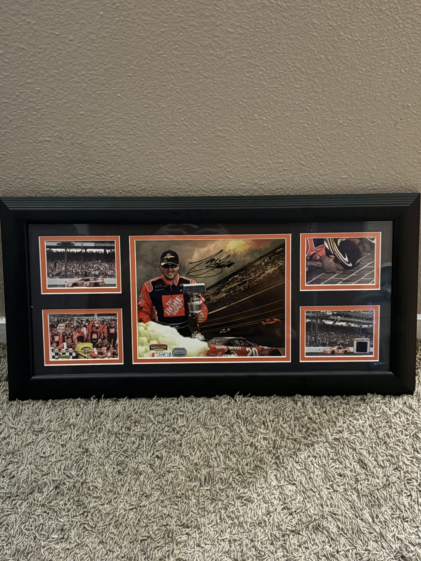 Tony Stewart NASCAR Championship Framed Autograph Photograph 12x24