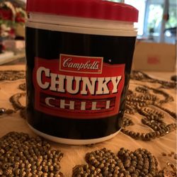 Vintage-collectible Container Of Campbell’s Chunky Chili -reusable 