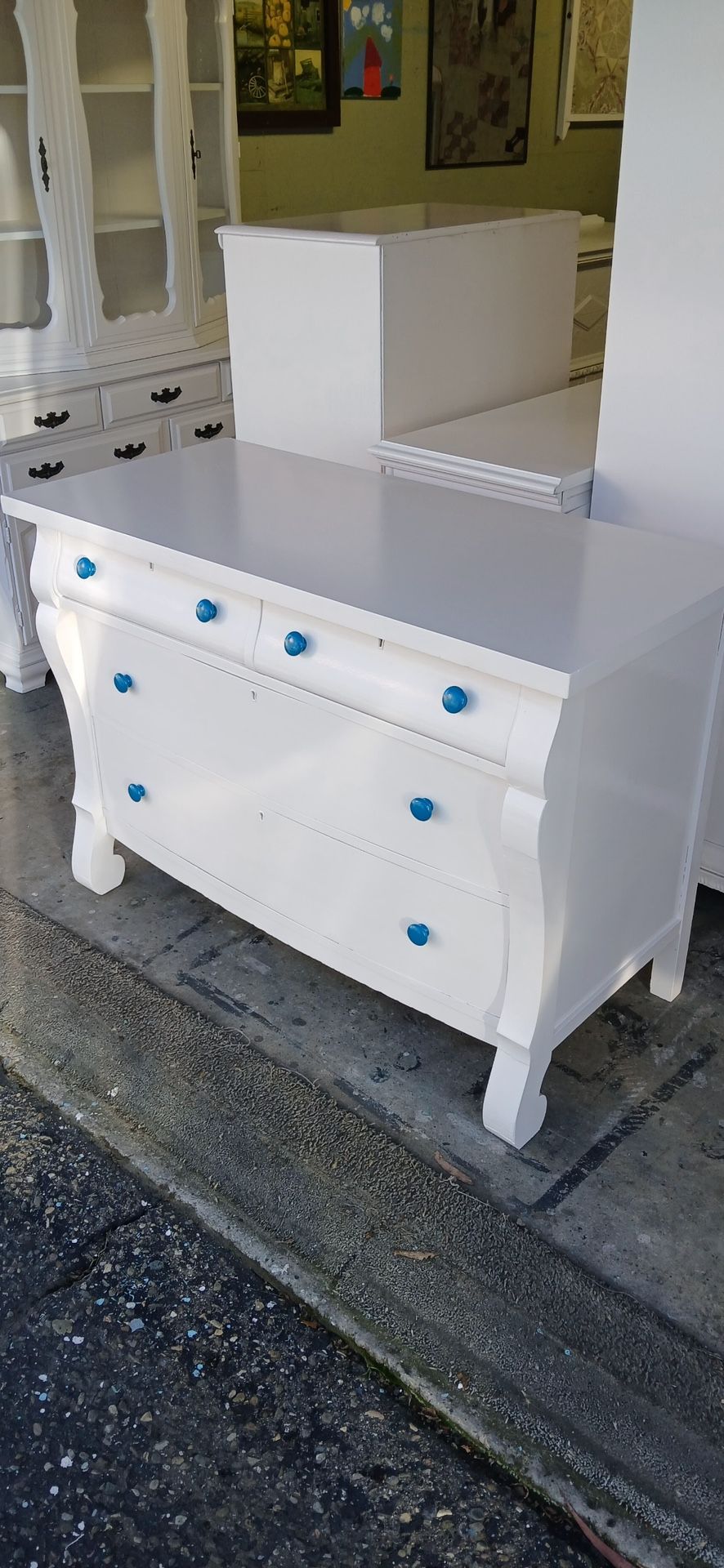 Cute Refurbished White Dresser
