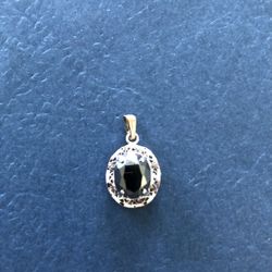 Black Faceted Hematite Necklace Pendant