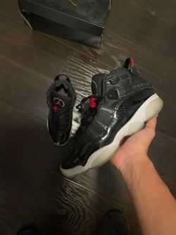 Jordan 6 rings black white gym red