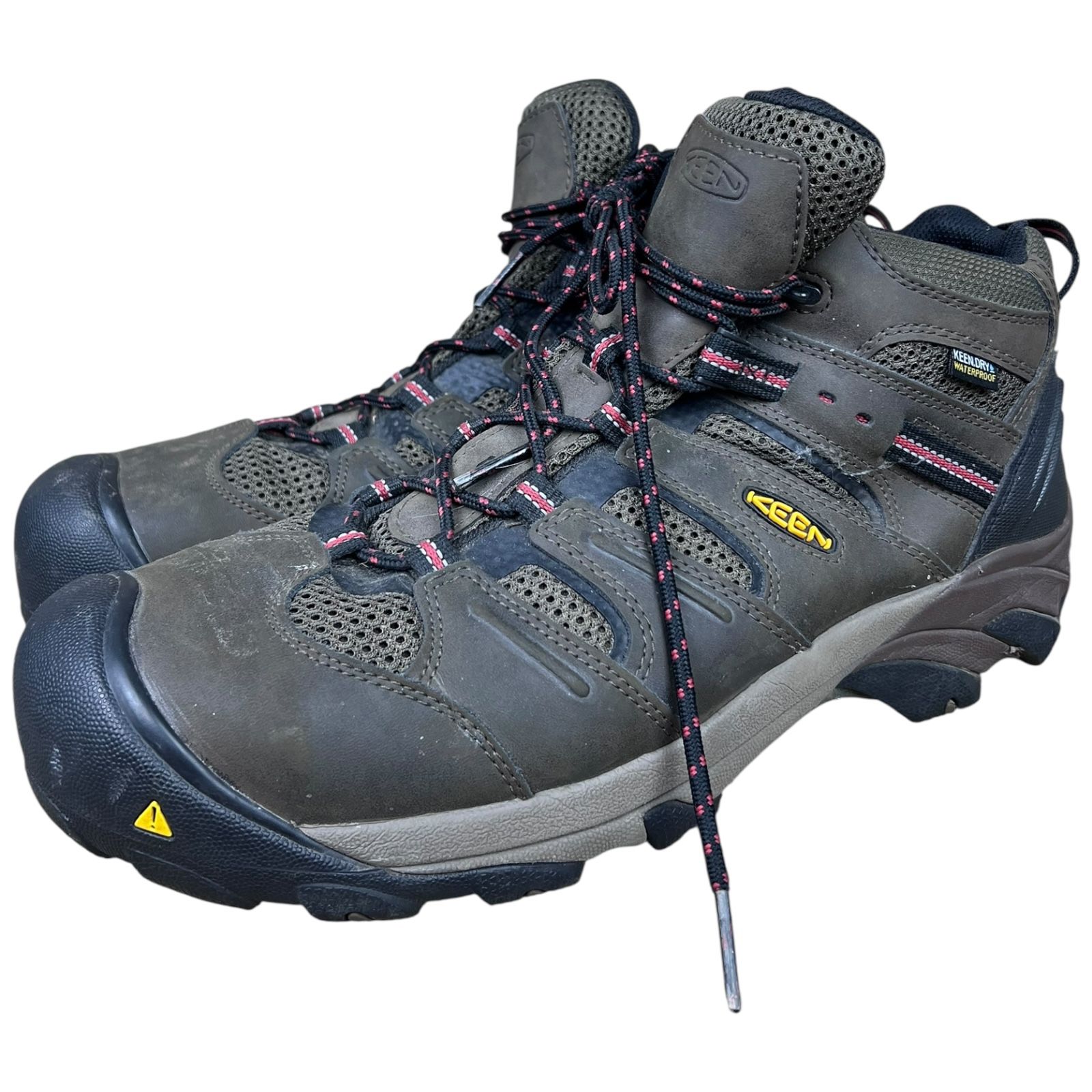 KEEN Utility Lansing Mid Waterproof Steel Toe Work Boots Brown Men Size 15EE