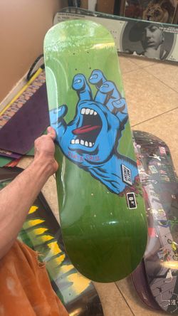 Santa Cruz Green Screaming Hand 8.8” Skate Deck 