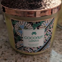 Coconut Leaves Bath & Body Works 3 Wick Scented Candles
