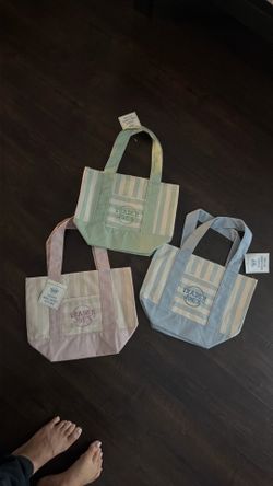 Trader Joe’s striped mini canvas tote bag