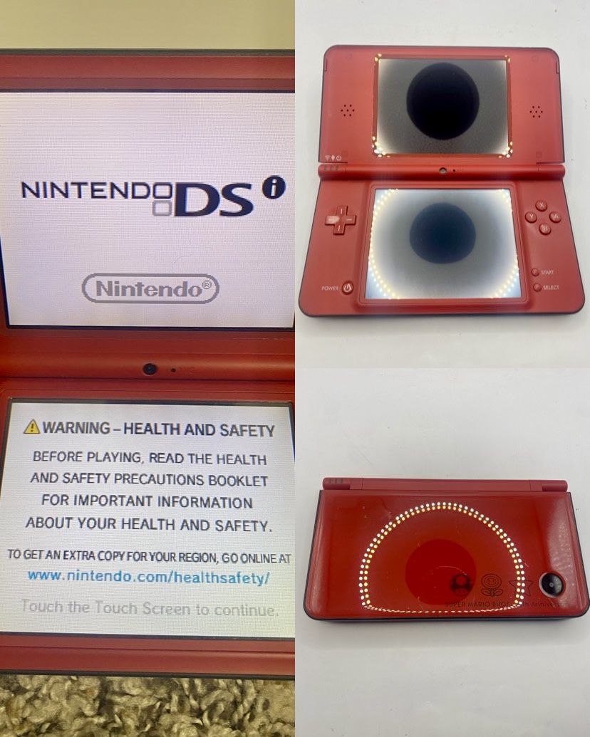 Nintendo DSi XL Super Mario Bros 25th Anniversary Edition Red Tested W Charger