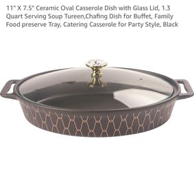 Ceramic oval casserole