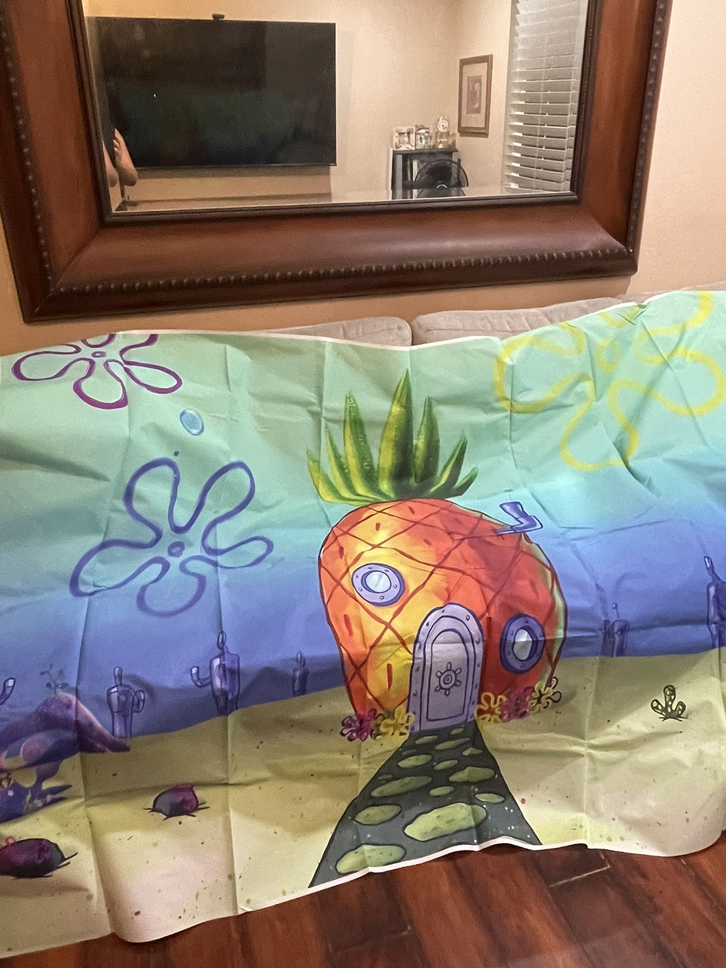 5ft X 7ft SpongeBob SquarePants Party Banner Backdrop