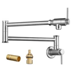 Commercial Solid Brass Wall Mounted Pot Filler Faucet 