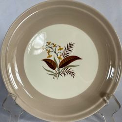 Cunningham Pickett Vogue Dinner Plate MCM Mid Century Hand Decorated, USA Vtg